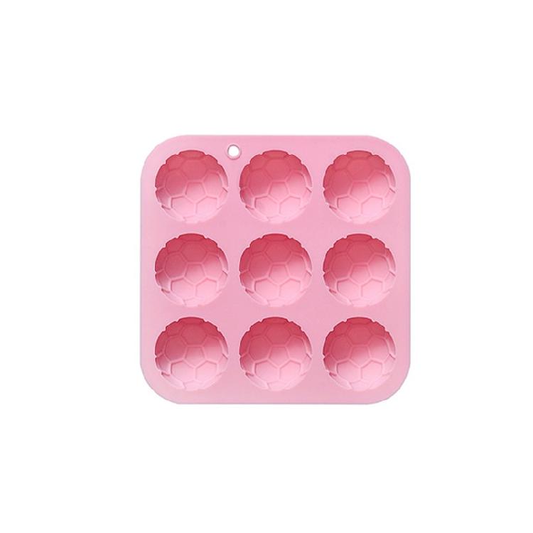 9 Cavity Football Soccer Shape Chocolate Mold Silicone Baking Mold for Sports Party Treat, Birthday Cakes & Cupcakes