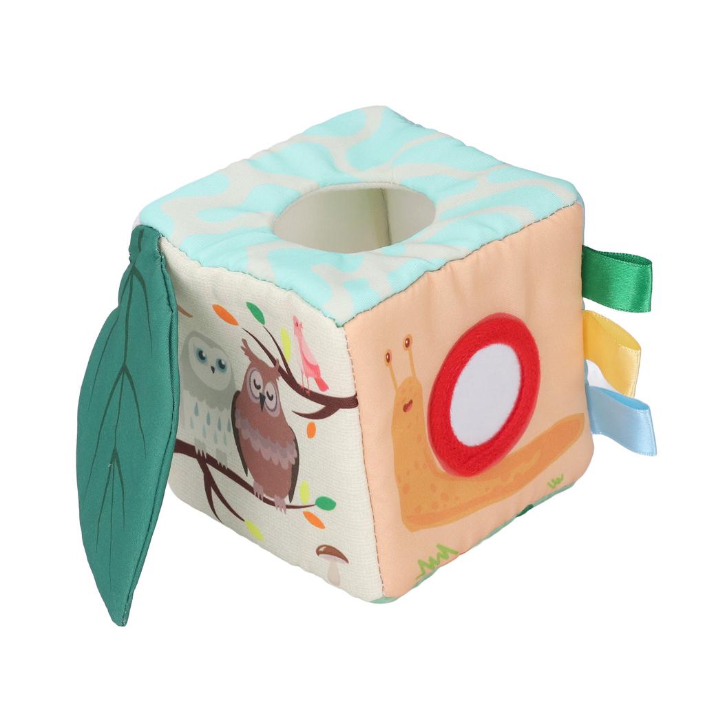 Baby Tissue Box Toy Soft Early Learning Hand Eye Coordination Colorful Skin Friendly Infants