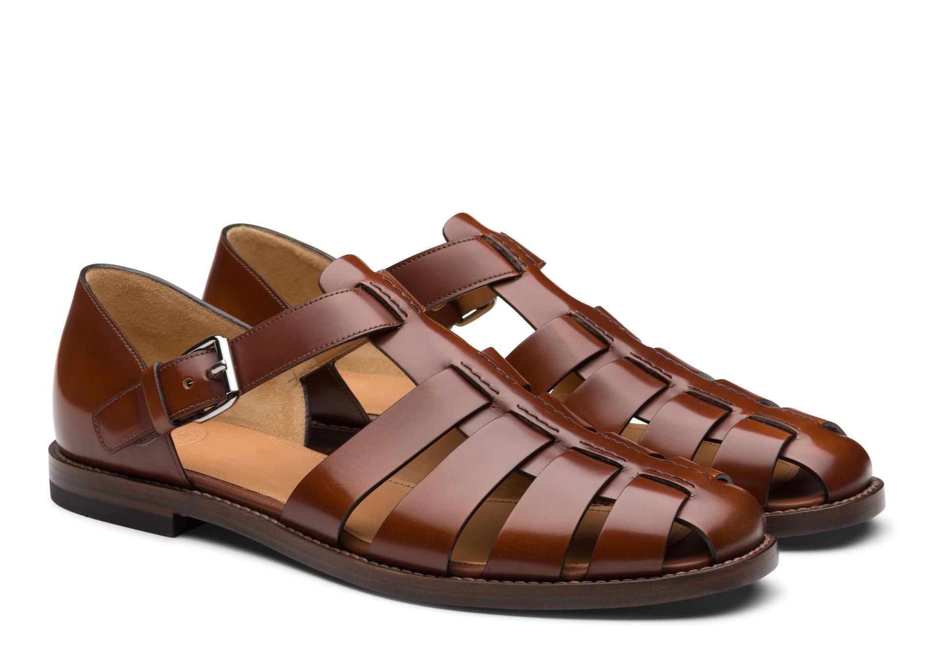Vasaras Vīriešu Sandales Ādas Eleganti Apavi