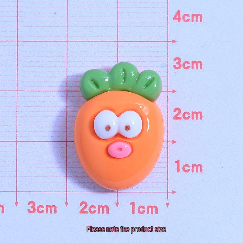 Cartoon Sausage Fruit DIY Ornaments: Cream Glue, Resin Parts, Shoe Buckles & Hair Clip Accessories.