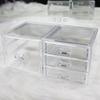 Transparent Dustproof Makeup Organizer with Drawers