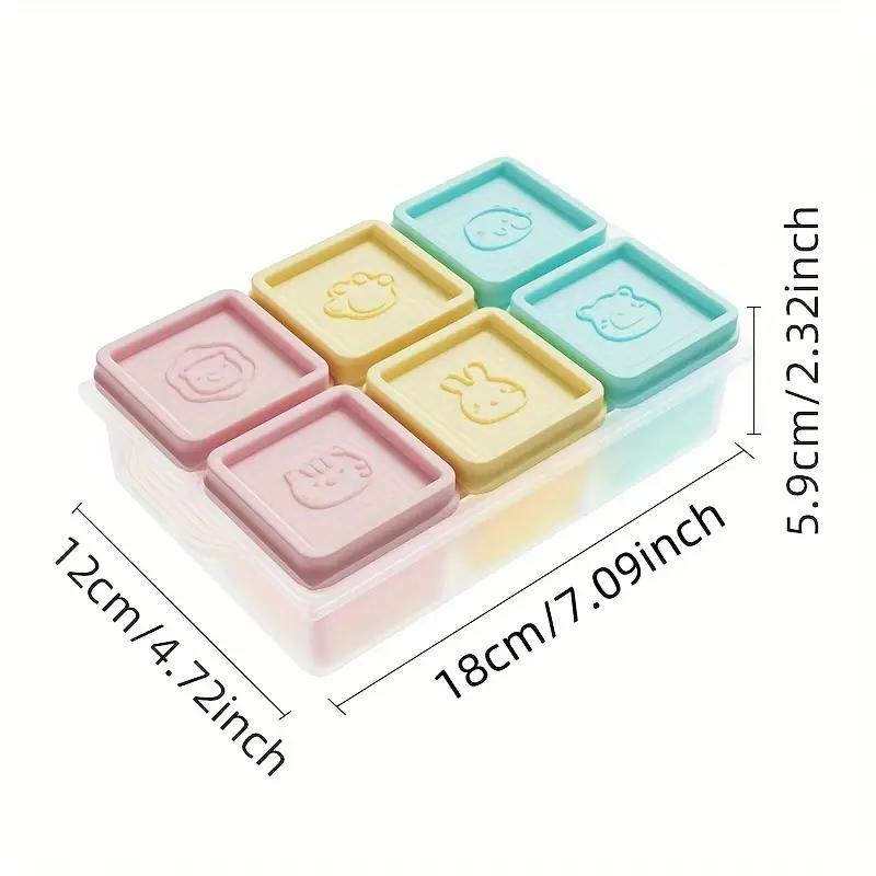 1 Pack of 6 Silicone Food Storage Containers (with Lids), Reusable, Suitable for Meal Prep, a Must-have for Home and Outdoor Use