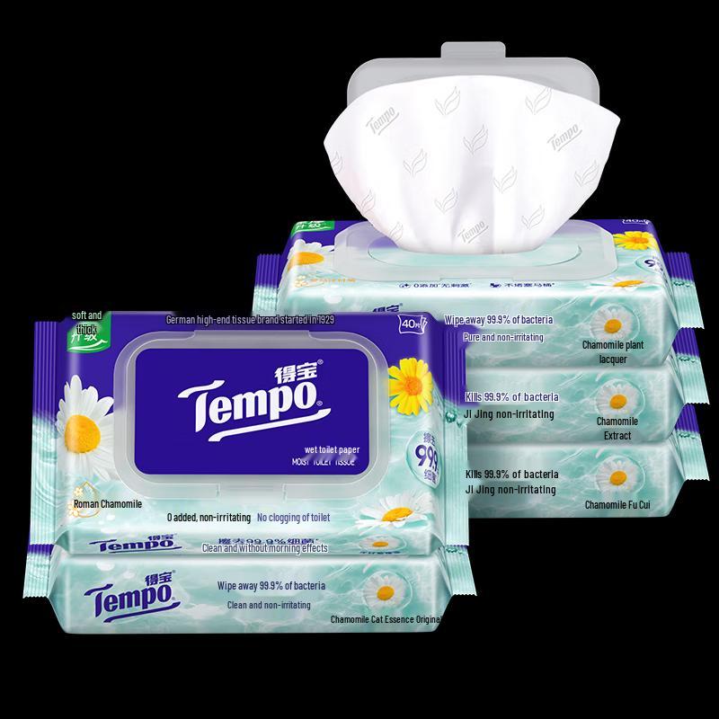 Tempo Chamomile Flushable Wet Wipes