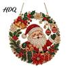 Decorative Acrylic Winter Ornaments Xmas Snowman Hanging Ornament Round Santa Reindeer Christmas Tree Decorations Door Sign for Festive Window