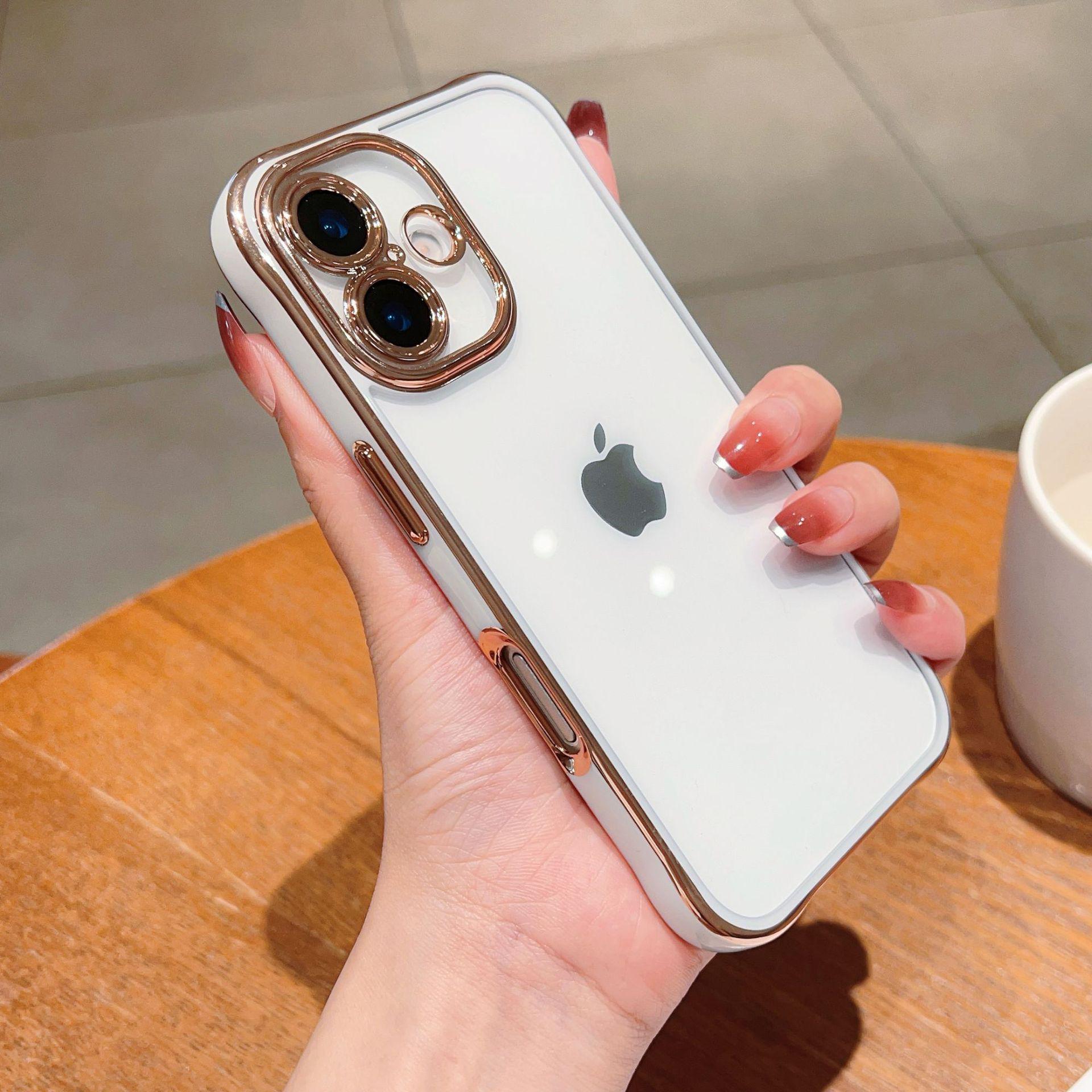 iPhone 17 Electroplated Drop-Proof Clear Case - Two-Color Acrylic Design, Cross-Border Protection iPhone 15 Pro