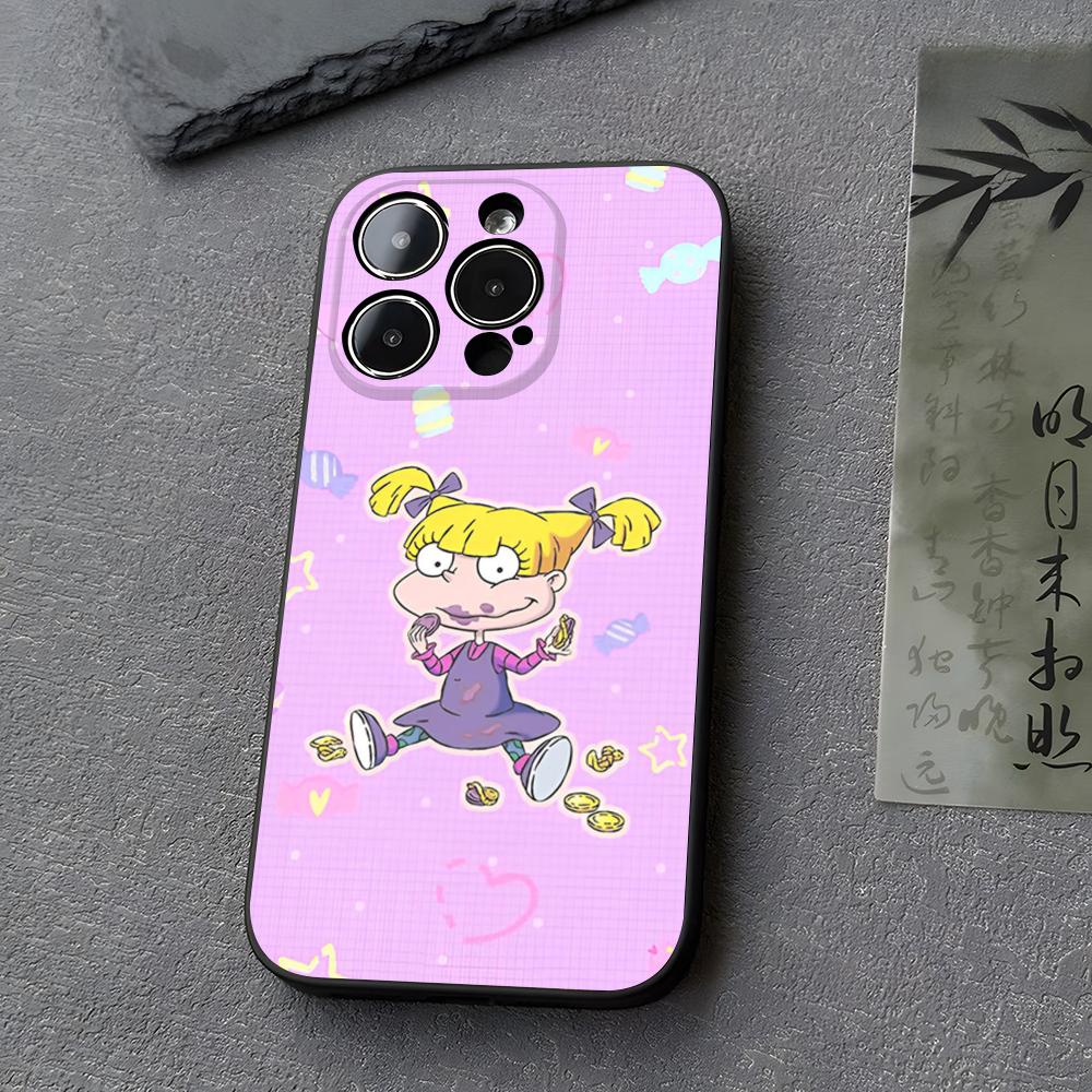 R-Rugrat Chuckie A-Angelica Phone Case Funda For Iphone 13 17 16 11 15ProMax 14 12 Pro Xs Max Mini Xr X 7 8 6 6s Plus Covers