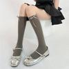 Ballett Elegante Samt Over-the-Calf Lange Socken für Damen Mädchen Süße Band Schleife Einfarbig Oberschenkelhohe Strümpfe