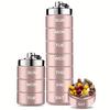 New Portable Pill Case for Travel Metal Pill Organizer Waterproof Pill Box Pill Case Container Medicine Bottle Organizer Weekly