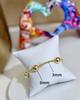 Vlen 18K Gold Plated Bracelet for Women Chunky Tarnish Resistant Hypoallergenic Ball Beads Statement Jewelry Gift