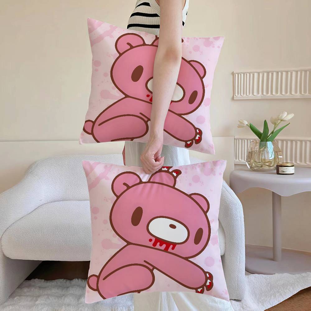 G-Gloomy B-Bear Pillow Case Sofa and Living Room Decorative Cushion Covers Dust-proof and Mite-proof Invisible Zipper