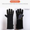 Leather Heat Resistant Gloves High Temperature Resistance Safety Gloves Welding Gloves  Kitchen