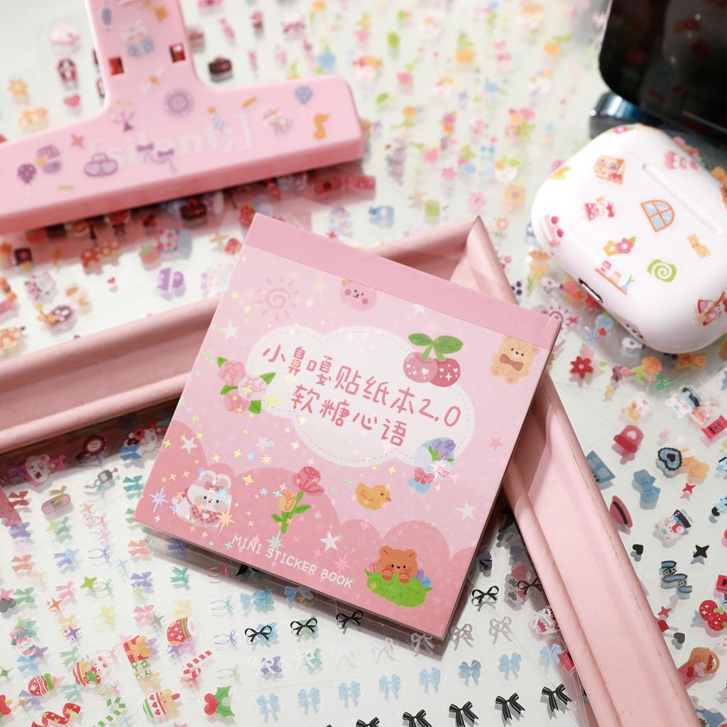 Kawaii Mini Cartoon Sticker Book Decor Diary Album Scrapbook Handmade Collage DIY Material Cute Children's Stickers