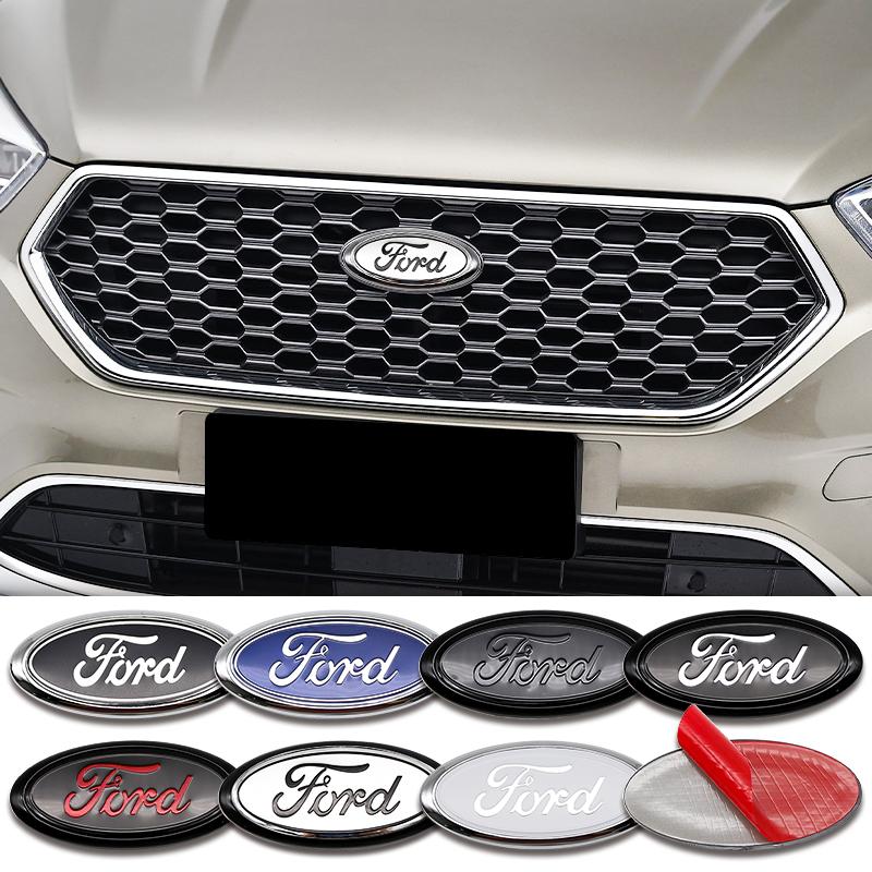 ACX1 17.5cm Car Front Rear Badge Emblem Replacement For Ford Edge Escape Fiesta Transit Ranger Roush Fusion Focus Tuning Accessory