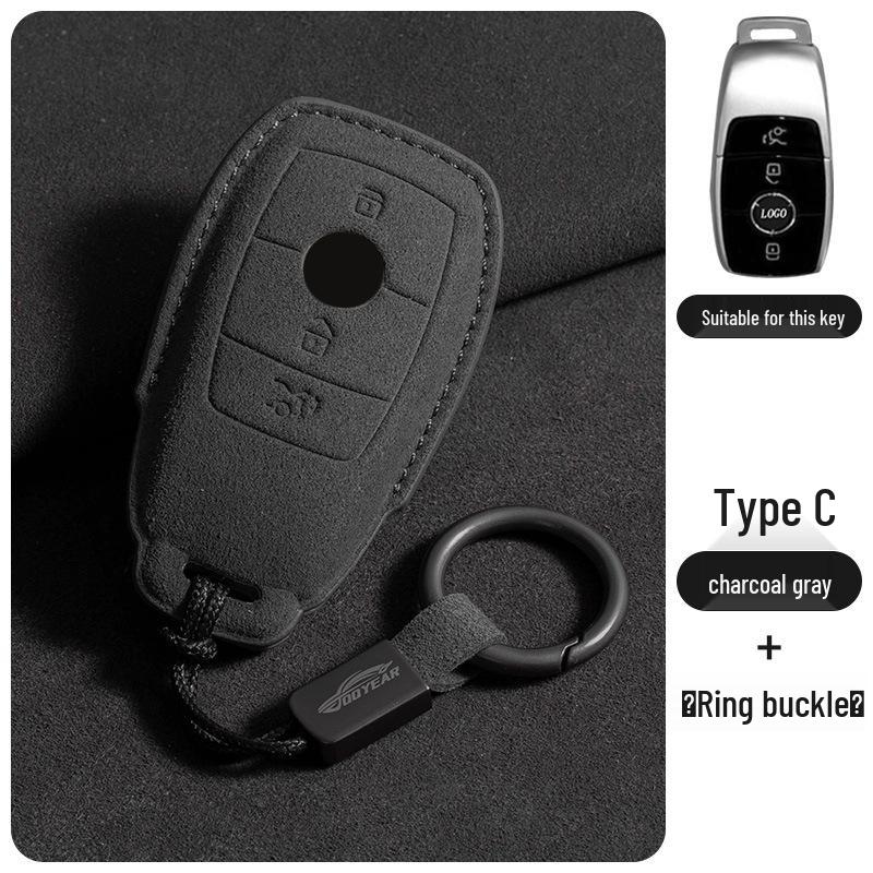 

Mercedes-Benz CLE Maybach S480 E300L GLC C260L Tricolor Suede Key Shell Cover