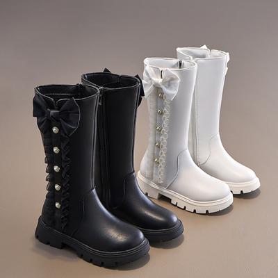 Children's Boots, Single Boots, High Tube, Side Zipper Long Tube Boots