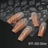 1PC Bronzing Heart Stickers for Nails Gold Sliver Laser Butterfly Star Moon Adhesive Sliders DIY Nail Art Accessories Deco GLBTF-S