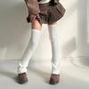 Womens Lolitas Knit Long Socks Leg Warmers Harajuku Japanese Lovely Boot Socks Warm Winter Ankle Heap Socks Gifts