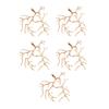 Set da 5 Pezzi Placcatura Rame Argento/Oro Base Vuota a Forma di Ramo Ciondoli per Collane per Creazione Gioielli Fai da Te Charms Gioielli alla Moda