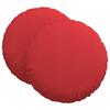 Seat Cushion 2 Pcs Red Ø60 X 21 Cm Fabric
