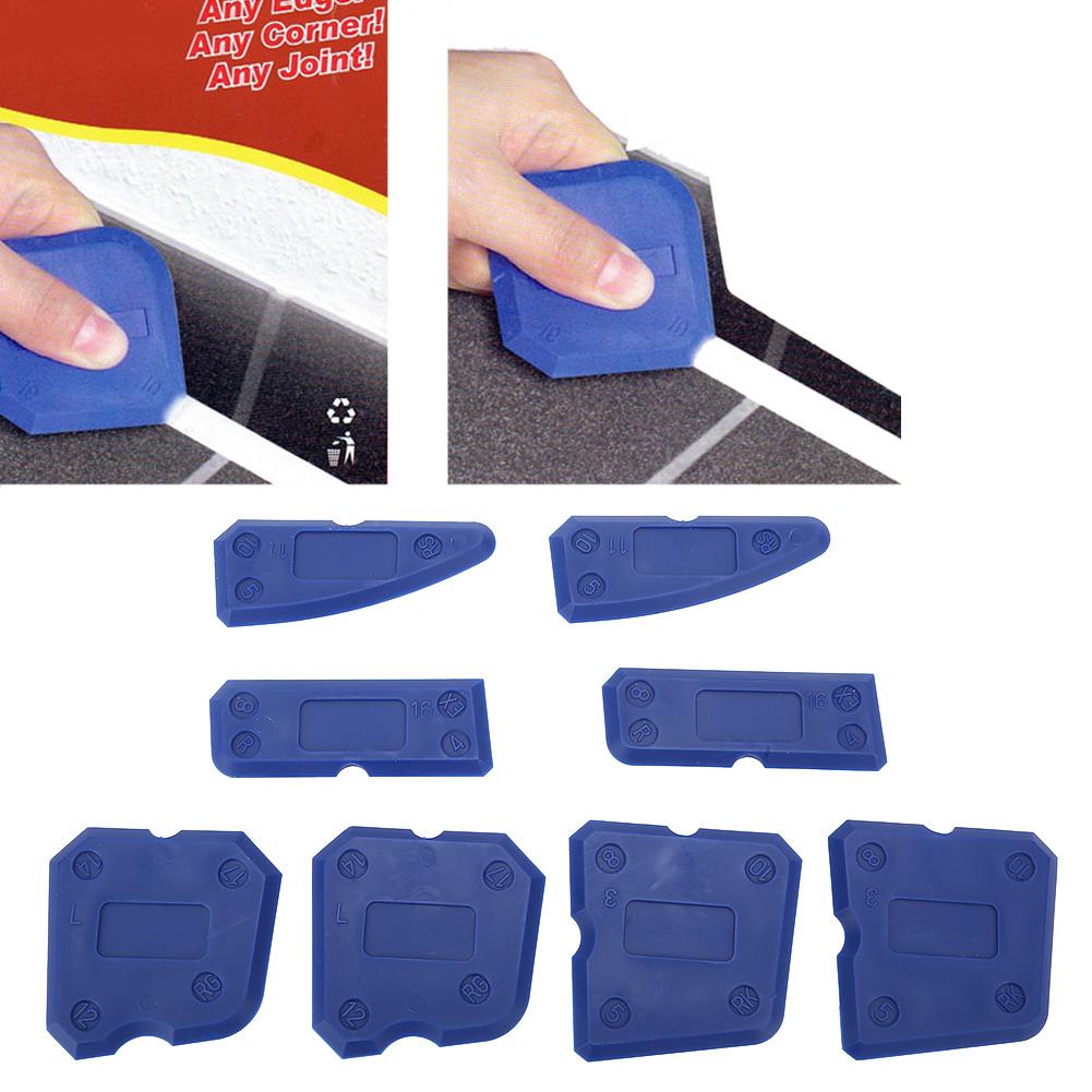 8PCS Caulk Tools Kit Silicone Glass Cement Caulking Scraper for Sealant Grout Finishing Sealing