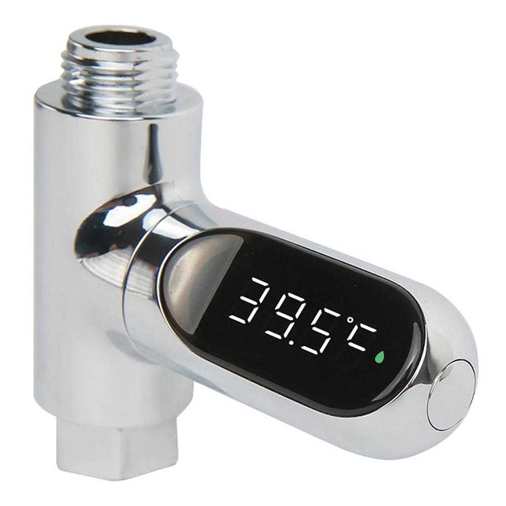 Thermostatic Shower Set With LED Screen Temperature Display Shower Self-Generating Water Temperature Smart Meter Thermometer