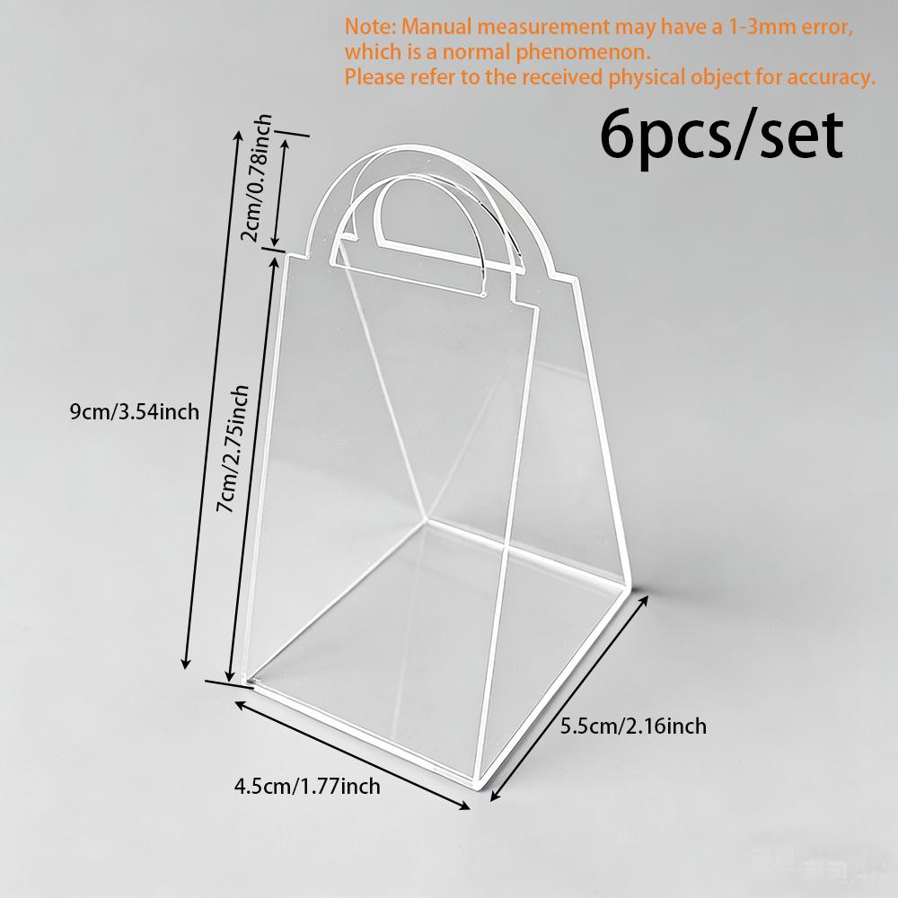 

6pcs/set Festival Party Acrylic Decoration Gift Boxes Transparent Candy Dim Sum Jewelry Products Storage Display Box Style 01, 6pcs