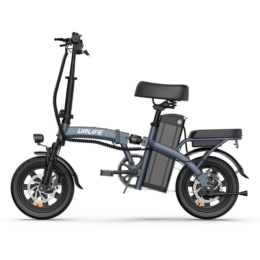 URLIFE F1L Adult Outdoor Folding E-Bike 48V7.5AH Battery 350W Motor City Electric Mountain Bicycle 14 Inch Off-Road Electric Bicycle