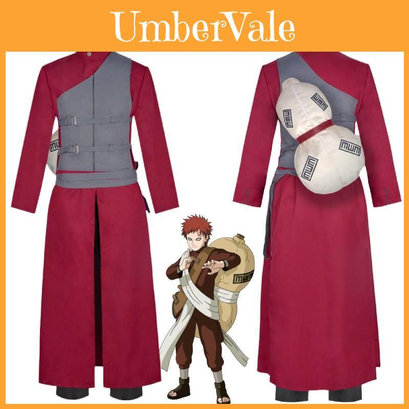 Ninja Sand Ninja Fire Shadow Gaara Cosplay Costume Halloween Anime Gaara Cosplay Outfit In Stock