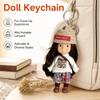 Mini Little Potato Doll Hanger Set Doll Schoolbag Key Pendant Figure Keychain Backpack Ornament Cartoon Doll Decor Gift