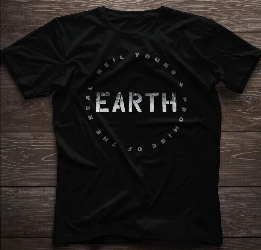 Neil Young amp Promise of the Real Lukas Nelson Earth Unisex TShirt Size S5XL Unisex T-Shirt XL