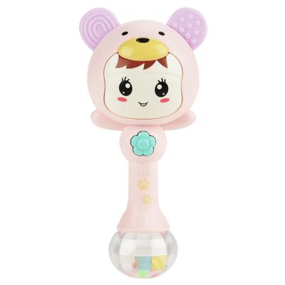 Jucărie Educativă pentru Bebeluși Zornăitoare Electronică Muzicală Mânușă Clopoței de Mână Drăguț Desene Animate Infant(Roz)
