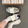 Cow color design is cute and sweet, female new flat-soled single shoes, one pedal, student casual shoes