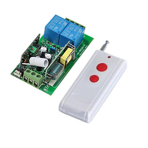 Aoke 220V 2-Channel Remote Control Light Switch, 10A Load with High Power Remote