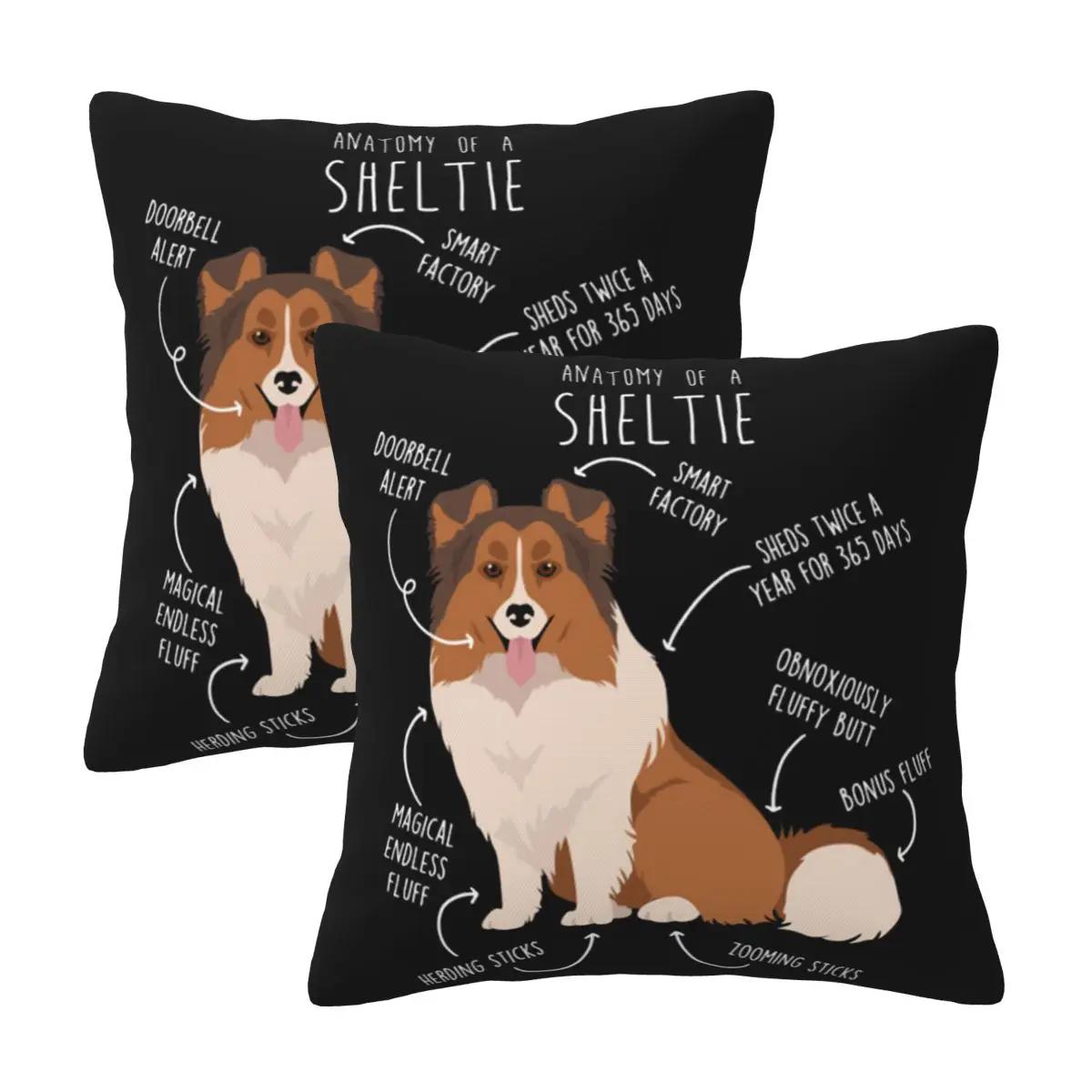

Sheltie Dog Shetland Sheepdog Pastel 2 pcs Square Pillowcase Pillow Cover Cushion Decor Comfort Throw Pillow for Home Car 12x12Inch