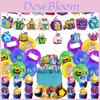 Blox Fruits Cartoon Theme Birthday Party Decorations Set Flags Balloons Cake Toppers