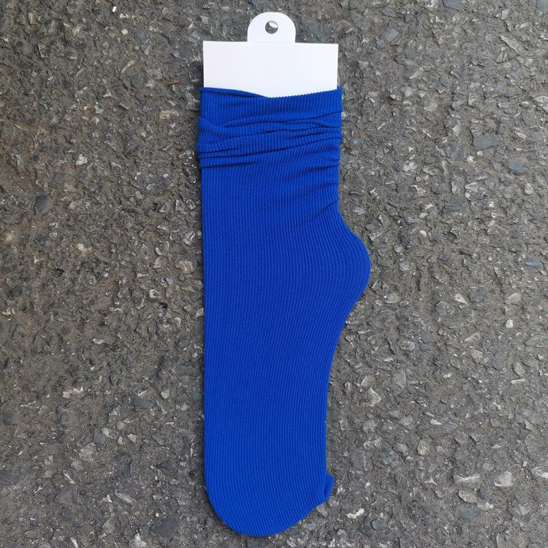 Women's Summer Thin Allpurpose Solid Color Retro Vertical Stripe In The Long Tube Pile Socks
