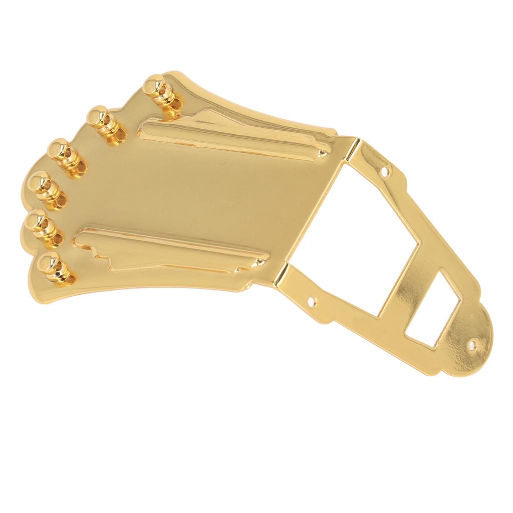 Guitar Tailpiece Replacement Solid Metal 6 Strings Guitar Trapezoidal Tailpiece for Archtop