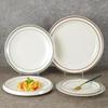 Melamine Imitation Porcelain Round Plate for Western Cuisine - Ideal for Hotels & Restaurants, Cold Dishes, Steaks, & Dinner.