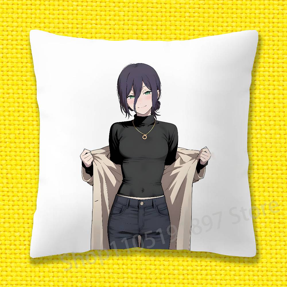 C-Chainsaw Man Reze Arc Throw Pillow Case For 55x55cm 40x40cm 45x45cm 50x50cm 30x30cm Square Office Pillowship Cover