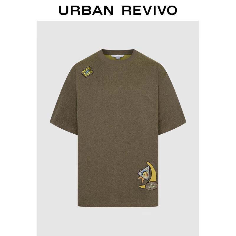 UR Men s Retro Embroidered Short Sleeve T-Shirt