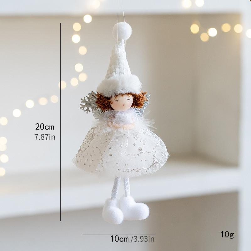 New Christmas Plush Angel Doll Pendant Ornaments Xmas Tree Hanging Decorations For Home Festive Party Decor 2025 New Year Gifts