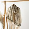 Women's Big Shawl Chinese Style Hollow Flower Cut Scarf Suzhou Garden Print Shawl High-quality Sun Protection Scarf Scarf