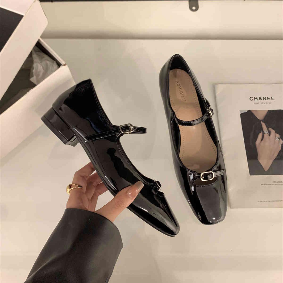 

Fashion Bailamos 2025 Women Flats Women Casual Ballet Shoes Fashion Round Toe Shallow Round Toe Mary Jane Soft Sole Ballerin Shoes 39 чёрный