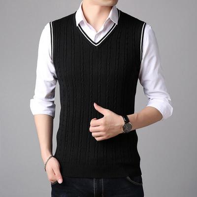 2022 Herbst Herren Slim Fit Gestrickte Weste mit V-Ausschnitt - Lässiger koreanischer Stil