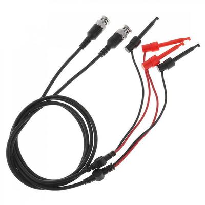 2x BNC Test S Set Male Plug Q9 To Hook Clip Test  Probe for Oscilloscope