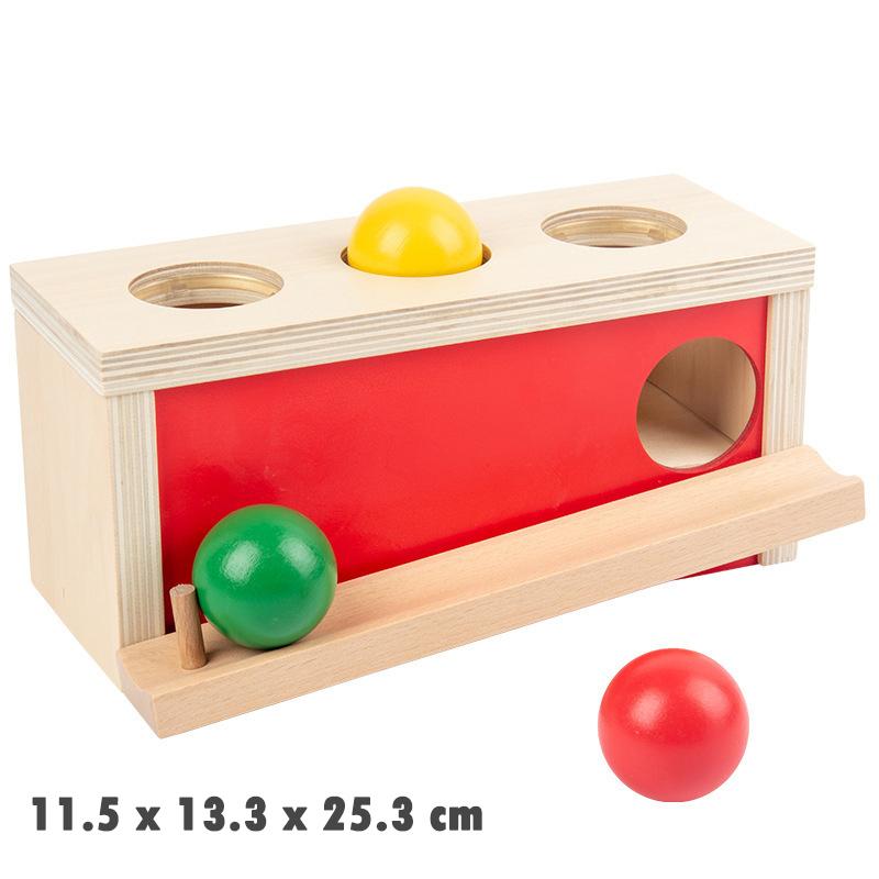 Kindergarten Montessori Wooden Toys Winder Object Permanence Box Coin Box Drawer Game Textile Drum Teaching Aids Sensory Toys
