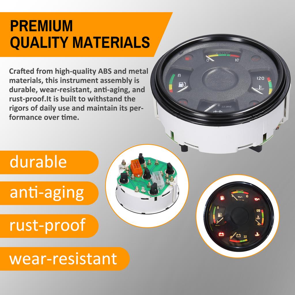 4 In 1 Car Instrument Assembly MultiFunctional Automotive Fuel Gauge Oil Pressure Gauge Water