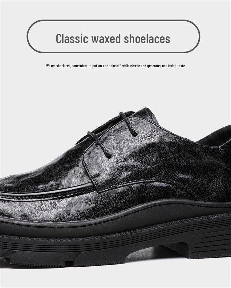 2025 Trendy British Business Men's Thick-Soled Casual Loafers for Spring & Autumn