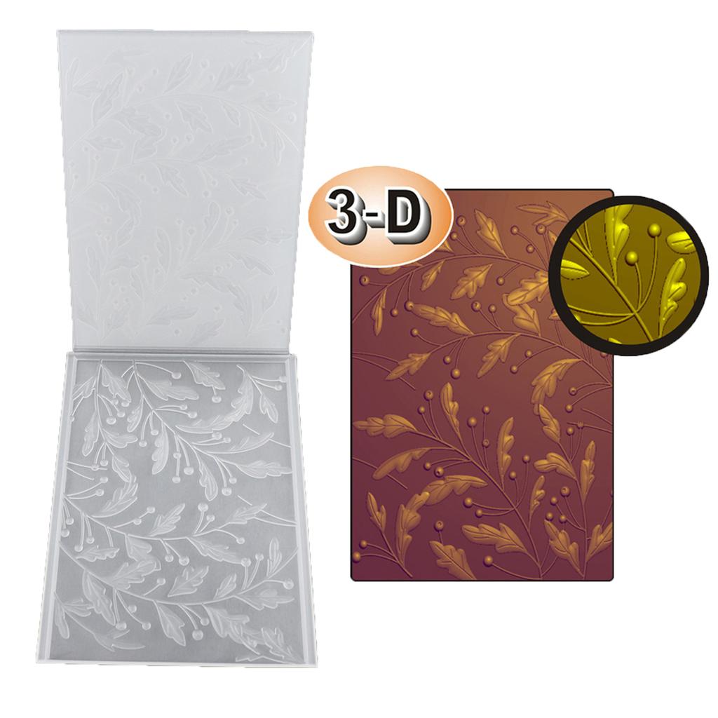 3d Embossing Folder Background Plastic Flower Stencil for Scrapbooking DIY Album Card Making Clay Jewelry Craft Decor