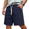 Pantaloncini da uomo basic con coulisse, vestibilità ampia, casual, sportivi, estivi, con elastico regolabile in vita e tasche laterali, per l'uso quotidiano